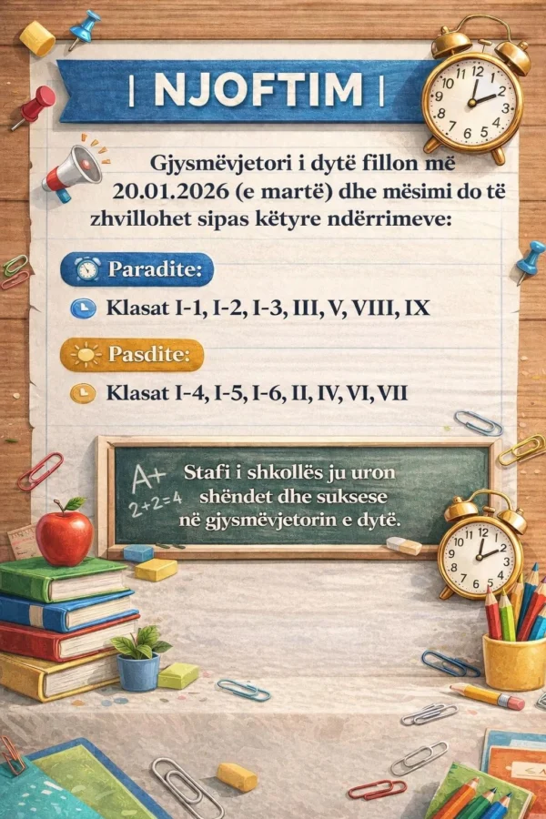 Известување 19 01 2026